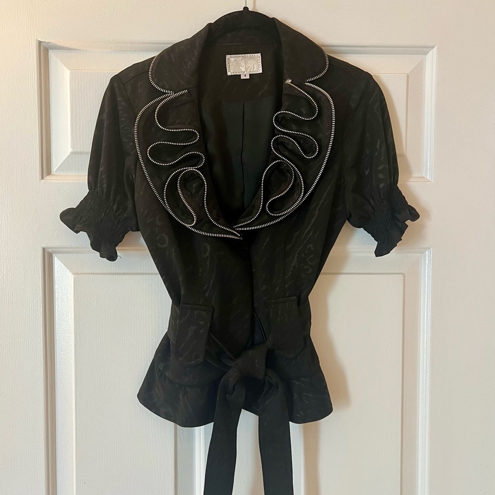 Alberto Makali Black Short-Sleeve Jacket